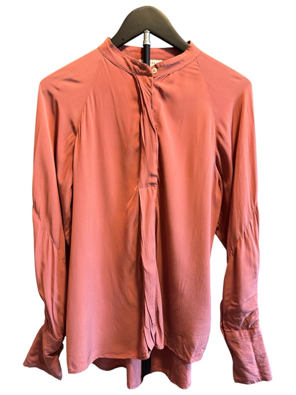 Reiss Terracotta Long Sleeve Blouse